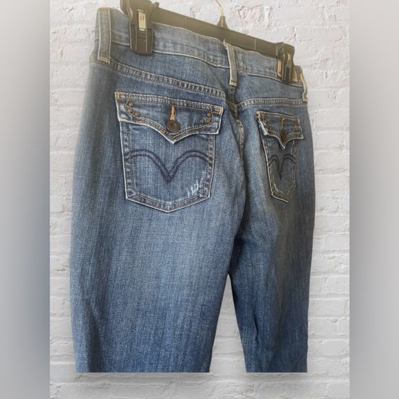 Levi's 515 Women's Jeans Blue Size 4M Boot Cut Flap Pockets Mid Rise 30" Denim - Picture 3 of 9